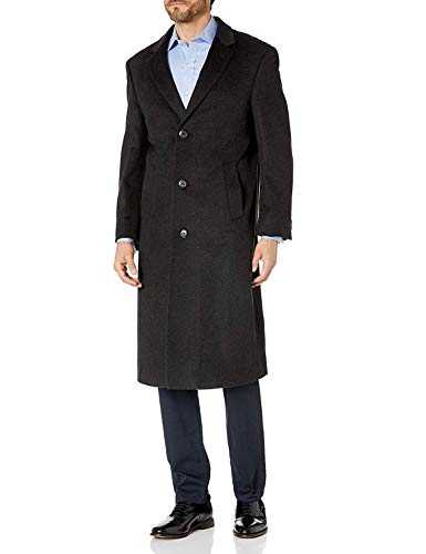 Adam Baker Men's Single Breasted Wool Cashmere Full Length Topcoat - Colors