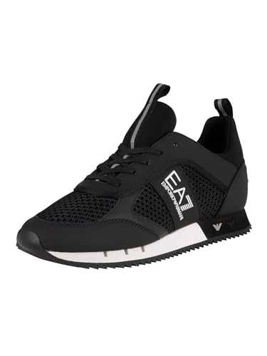 EA7 Men's Woven Trainers, Black