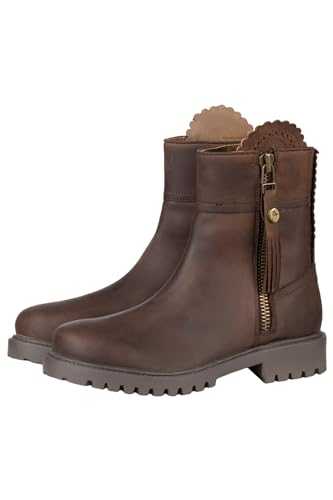 Rydale Ladies Short Leather Boots Women's Spanish Style Ankle Boot Tassel Chelsea Boots