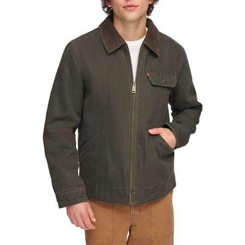 Levi's Men's Workwear Cotton Canvas Corduroy Collar Depot Jacket