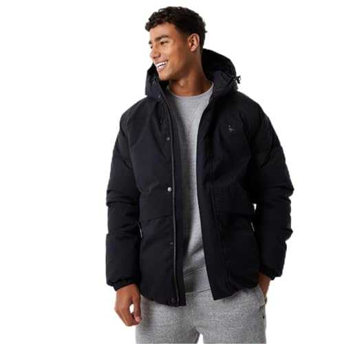 Jack Wills Mens Cut and Sew Puffer Jacket Black XL