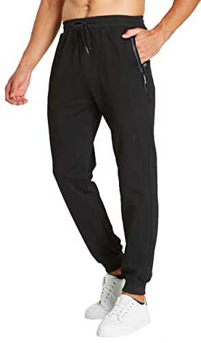 ZOXOZ Mens Tracksuit Bottoms Joggers Slim Fit Jogging Bottoms Elasticated Waist Zip Pockets