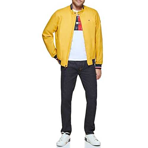 Men's Lightweight Varsity Rib Knit Bomber Jacket Shell