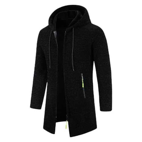 Long Jackets for Mens UK Full Zip Trench Coat Sale Winter Outdoor Jackets Coat Wool Hooded Coat Mid Length Trench Coats Slim Fit Stand Collar Overcoat Wool & Cashmere Warm Mod Casual Business Coat