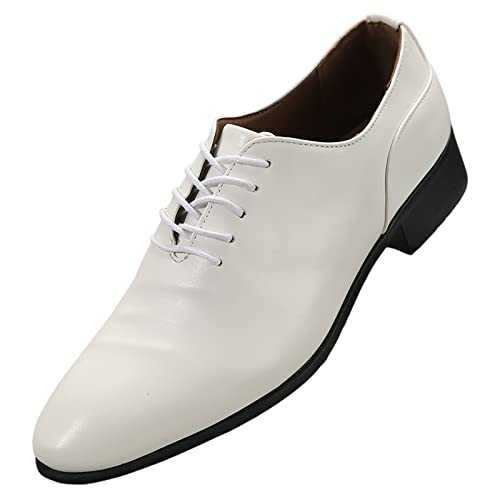 Men's Lace-Ups Classic Moccasins Lace Up Brogue Shoes Oxford Shoes Formal Business Leather Shoes Wear-Resistant Driving Walking Mens Shoes Pointed Toe Square Root Evening Party Shoes