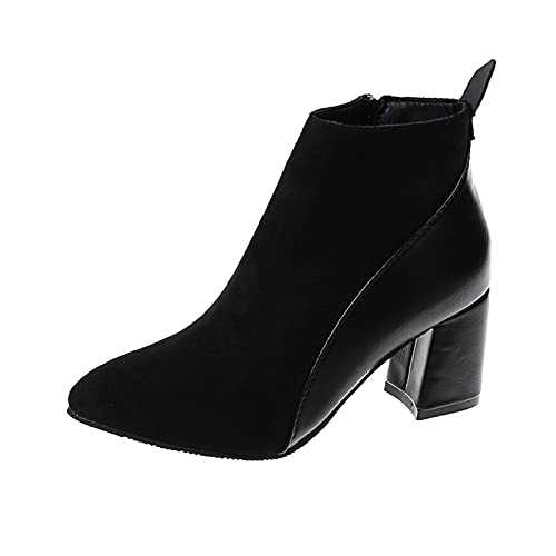 Platform Boots Women's Cowboy Boots Flat Lace-Up Ankle Boots Women Boots Autumn Casual Vintage Summer Boots Small Heel Ankle Boots Women with Heel Elegant
