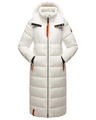 Navahoo Women's Warm Winter Quilted Coat with Hood Crystal Flower XS - XXL