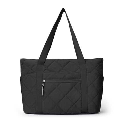 befen Tote Bags for Women Puffer Shoulder Bag 15.6-Inch Laptop Tote Bag Lightweight Womens Handbag Carry on Bag for Work Travel Gym
