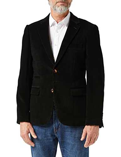 XPOSED of London Matthew - Mens Soft Corduroy Blazer Coat Vintage Retro Tailored Suit Jacket UK