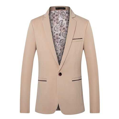 Mens Blazers Smart Casual Regular Fit Smart Suit Jacket Blazers Lapel Long Sleeve Tuxedo Jacket Chic Business Office Tailcoat Coat Lounge Outwear for Party,Wedding,Banquet,Prom,Conference