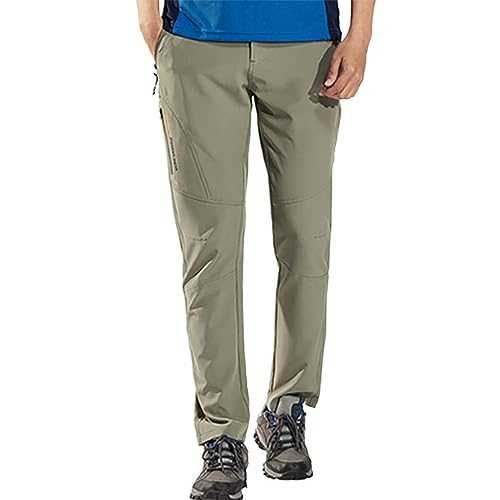 Generisch Men's Outdoor Hiking Trousers, Quick-Drying Slim Fit Cargo Trousers, Waterproof Straight Leg Mountaineering Trousers, Plain Suit Trousers with Pockets, Vintage Jogging Bottoms, Trekking