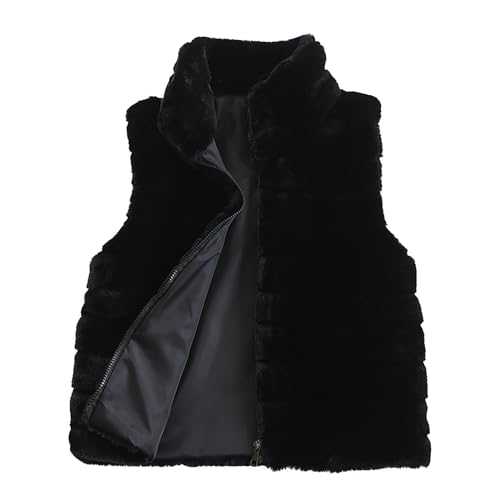 Sherpa Vest Women Faux Fur Gilet Cute Warm Soft Wool Fleece Waistcoat Plus Size Open Front Windproof Cardigan Solid Color Elegant Furry Coat Lightweight Bodywarmer Vest Jackets White