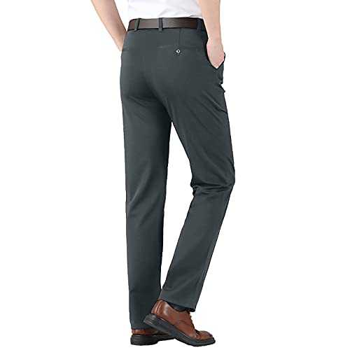 Generisch Men's Chino Trousers, Regular Fit, Suit Trousers, Men's Slim Fit, Stretch, Casual Trousers, Thin Chinopants, Straight Golf Trousers, Lightweight Business Trousers, Quick-Drying, Pleated