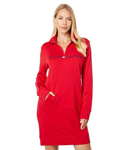 Tommy Hilfiger Women's Sportswear Funnel Neck Sweatshirt Dress