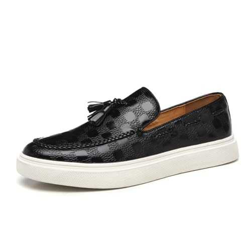 ottspu Men Walking Sneakers Soft PU Leather Shoes Casual Shoes Loafers for Male