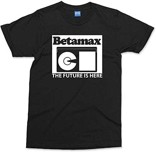 Betamax Retro 1970's Video Movie T-Shirt Black Graphic Unisex Tee Shirt