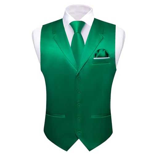 WSHOWY Mens Business Formal Waistcoat 3 Pockets Slim Fit Casual Suit Vest Wedding Party Tuxedo