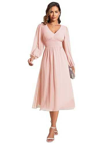 Ever-Pretty Women Dresses Cocktail Long Sleeve for Autumn A-line Party Dresses for Women EG01929