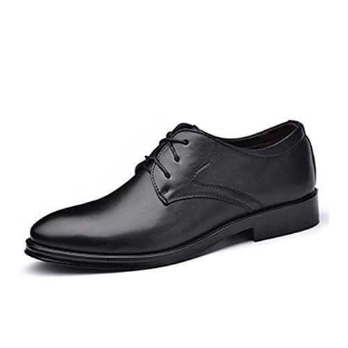 ETZRYSYB Mens leather shoes Men dress shoes leather formal shoes men big size oxford shoes for men office shoes men(Schwarz,12.5)
