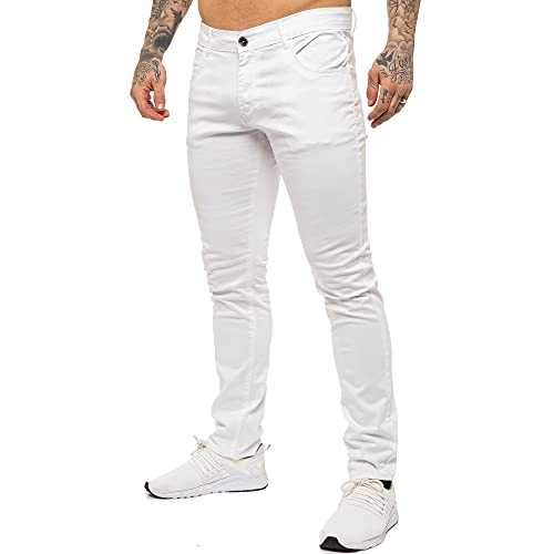 Kruze Mens Designer Skinny Stretch Fit Chinos Branded Trousers Pants - All Waist Sizes