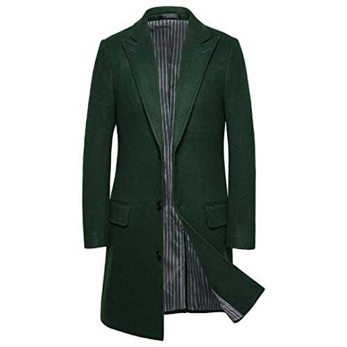 Dsimilarl Winter Wool Blends Jacket Men Business Casual Long Trench Coat Fashion Wool Coats Male Slim Fit Jacket Overcoat