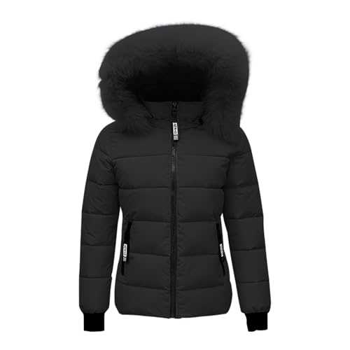 AMhomely Women's Hooded Warm Winter Coat Quilted Thicken Puffer Jacket Winter Cotton Jacket With Hood, Waist, Plush Overcome Outer Coat Outdoor Skiing Snowboarding Coat