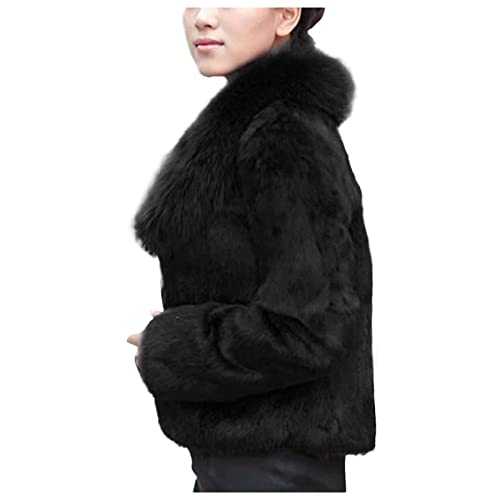 XUETON Women Luxury Faux Fur Coat Jackets Wrap Cape Shawl Cloak Cape for Wedding Party,Winter Warm Outwear Windbreaker
