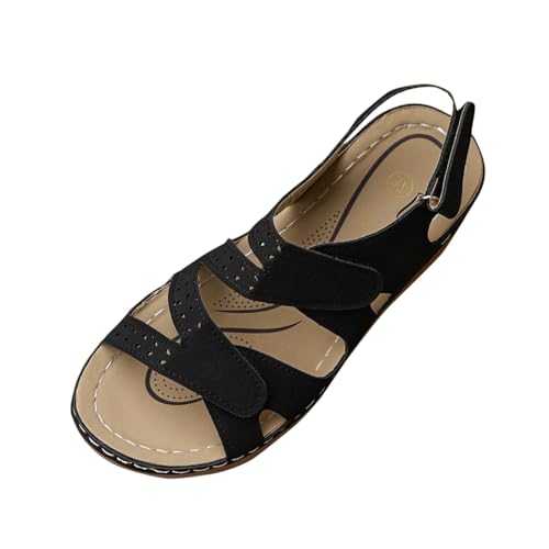 WILLBEST Women's Sandals Low Mid Wedge Heel Sparkling Knotted Strappy Shoes Casual Heeled Cutout Sandals Party Occasion Clogs Sandal