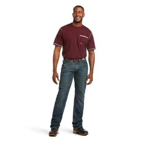 Ariat Men's Rebar M5 Durastretch Edge Straight Leg Jean, Ironside, 32W x 32L