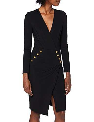 Pinko Women's Quintino Casual Night Out Dress, Z99_Nero Limousine, 46N