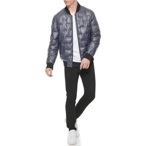 GUESS Men's Warm Rain Resistant Jacket Bomber