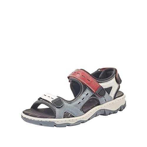 Rieker Women's 68872 Closed Toe Sandals, Mehrfarbig (Adria/Bianco/rosso/schwarz), 4 UK (37 EU)