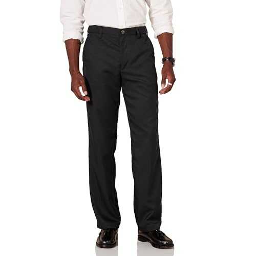 Amazon Essentials Men's Classic-Fit Expandable-Waist Flat-Front Dress Trousers