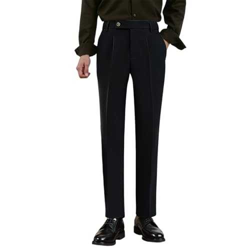 Men's Solid Colour Loose Straight Draped Casual Style Trousers Spring Summer Suit Trousers House 6