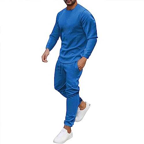 Men's Casual Tracksuit Set Contrast String Fleece Tracksuit Hoodie Top Bottoms Joggers Gym Set Lounge Sets Casual Running Sport Sweat Activewear 2 Piece Suit Pants Christmas