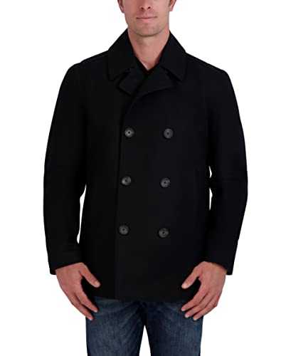 Nautica Men's Classic Double Breasted Wool Blend Peacoat