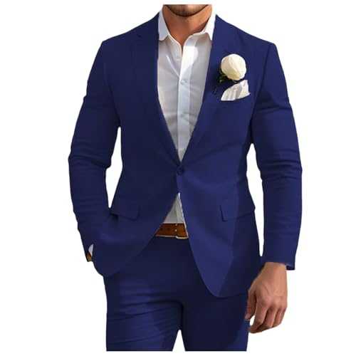 Prom Suit for Guys Fashion One Button Suit Solid Color Coat Muscle Suit Costume Men