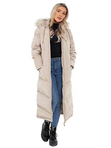 SS7 Womens Parka Coat Padded Showerproof Hood Maxi Jacket