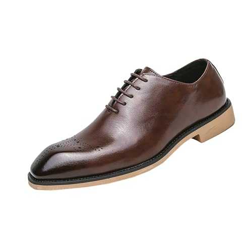 Clearance Mens Smart Shoe Shinny Metallic Lace Up Shoes Dress Business Shoes Men Office Shoe Wedding Shoes Derby Formal Shoes Mens Leather Loafers Men's Oxfords Formal Dress Shoes UK