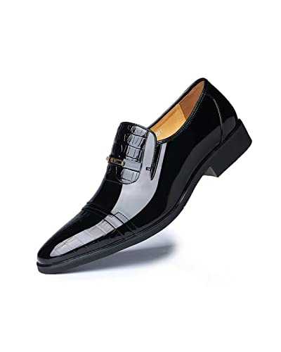 Mens Leather Loafers Dress Shoe Pointed Toe Slip On Mocassins Driving Shoes Fashion Party Wedding Business Shoes