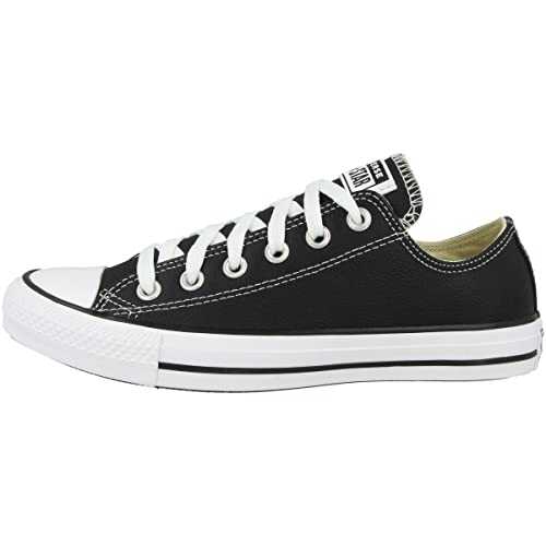 Unisex's Chuck Taylor All Star Leather Sneaker, Black, 9.5 UK
