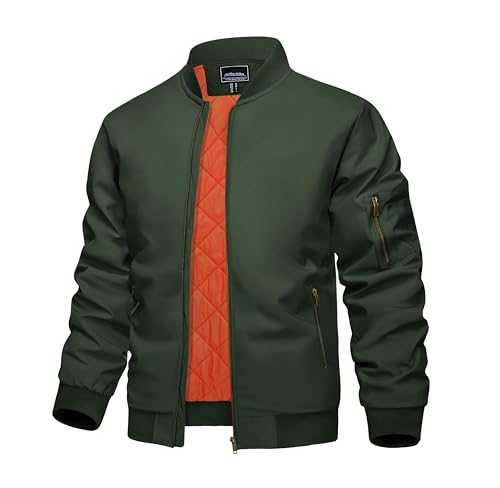 KEFITEVD Bomber Jacket Men Winter Military Flight Mens Jacket Windproof Warm Cargo Coats with 4 Pockets