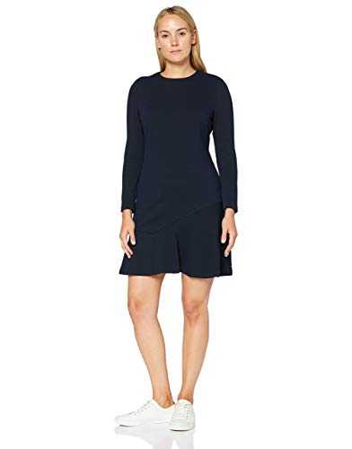 Tommy Hilfiger Women's FIT&Flare Textured Zip Dress LS, Desert Sky, 36