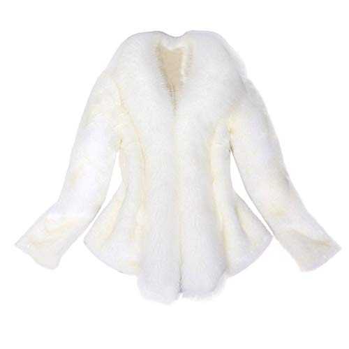 Womens Fur Coat Cropped Winter Fur Collar Coat Open Front Thermal Cardigans Elegant Ladies Thick Fluffy Jacket Solid Color Chav Coat Warm Teddy Bear Overcoat Sherpa Fleece Jacket