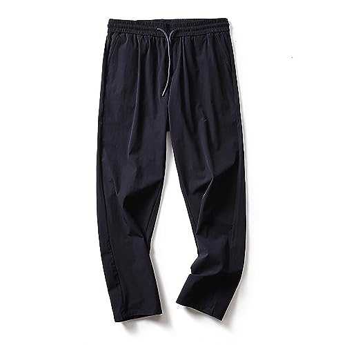 Bauzuoyo Chino Trousers Men's Slim Fit Suit Trousers Men's Chino Trousers Men's Lightweight Casual Trousers with Elastic Waistband Jogging Bottoms Men's Fabric Chino Trousers Men's Elegant Fabric