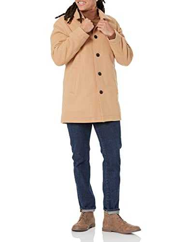 Amazon Essentials Men's Wool Blend Heavyweight Car Coat