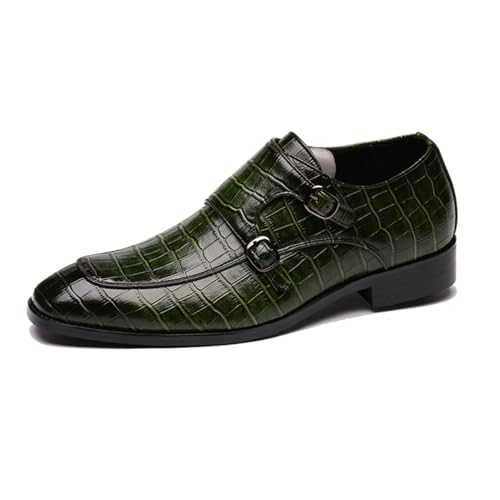 ottspu Men's Dress Loafer Shoes Monk Strap Lightweight Slip on Loafers Mens Derby Shoes