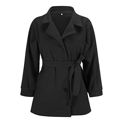 Jackets for Women UK Womens Casual Pocket Office Draped Front Cardigan Jacket Work Suit Autumn Windbreaker Jacket Sales Festival Essentials Ski Jacket Womens