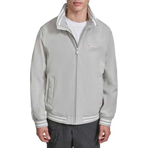 Champion Men's Flex Stand Collar Varsity Bomber Jacket