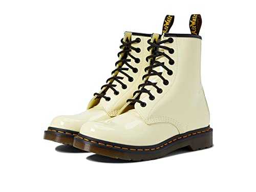 1460 Patent Leather Boots, Toile Cream Patent Lamper, 4 UK